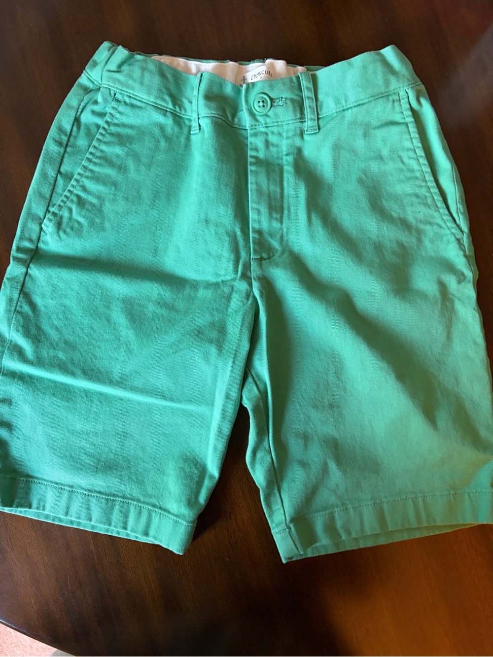 Crewcuts Teal Green Flat-Front Chino Shorts